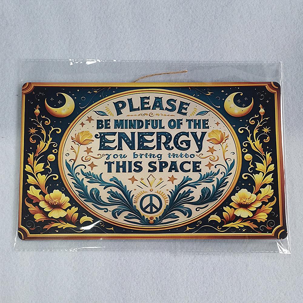 Nordic Style Wooden Hanging Sign, Inspirational Wall Decor for Kids Room & Yoga Space