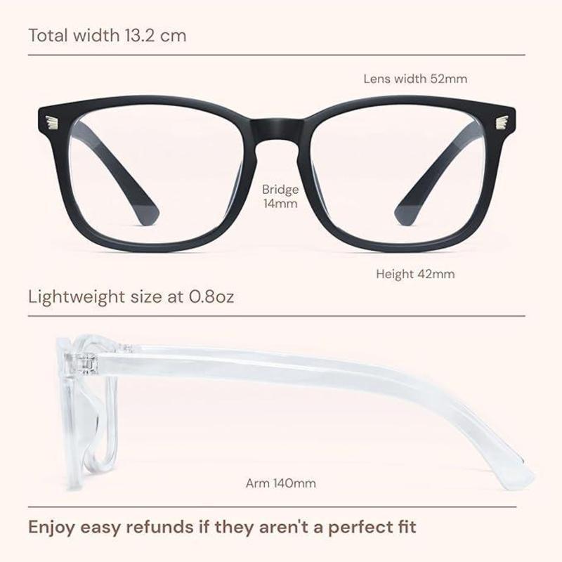 Blue Light Glasses Men Women Anti Glare Computer Gaming Glasses Lightweight HD Lens