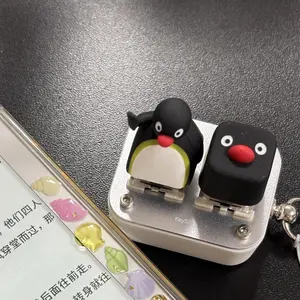Penguin Anime Kawaii Keycap Resin creativity Mechanical Keyboard Accessories Keycap ESC Replacement Keyboard Decor OEM R4 Gifts