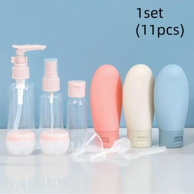 Travel Bottle Set, 11pcs/set Portable Spray Bottle & Lotion Bottle & Cream Bottle & Funnel, Travel Storage Bottle Set for Travel, Outing, Daily Use, Canister