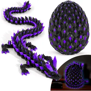 3D Printed Dragon Glow in The Dark with Matching Egg – UV Reactive 3D Printed Dragon Egg Set – Upgraded 2025 Collectible for Fantasy Fans (Void Amethyst)fidget toys