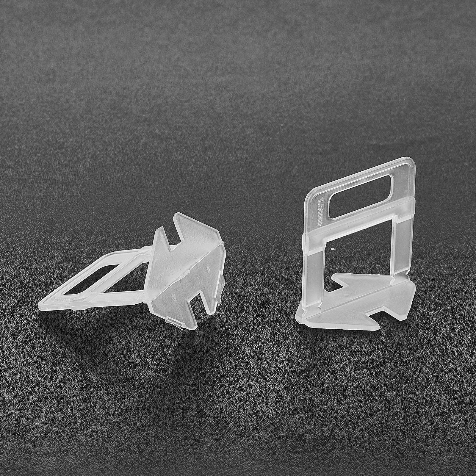 VEVOR Tile Leveling System Clips, 2200-Piece DIY Tile Leveler Spacers, 1/16"(1.5 mm) Tile Leveler Clips, Tile Leveling System Tile Installation Tools for Professional Ceramic Tile, Stone Installation