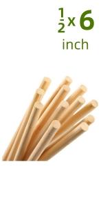 9.5 In X 5 Pairs Reusable Chopsticks with Simple and Minimalistic Design, More Size Choices: 7 In/9.5 In/12 In