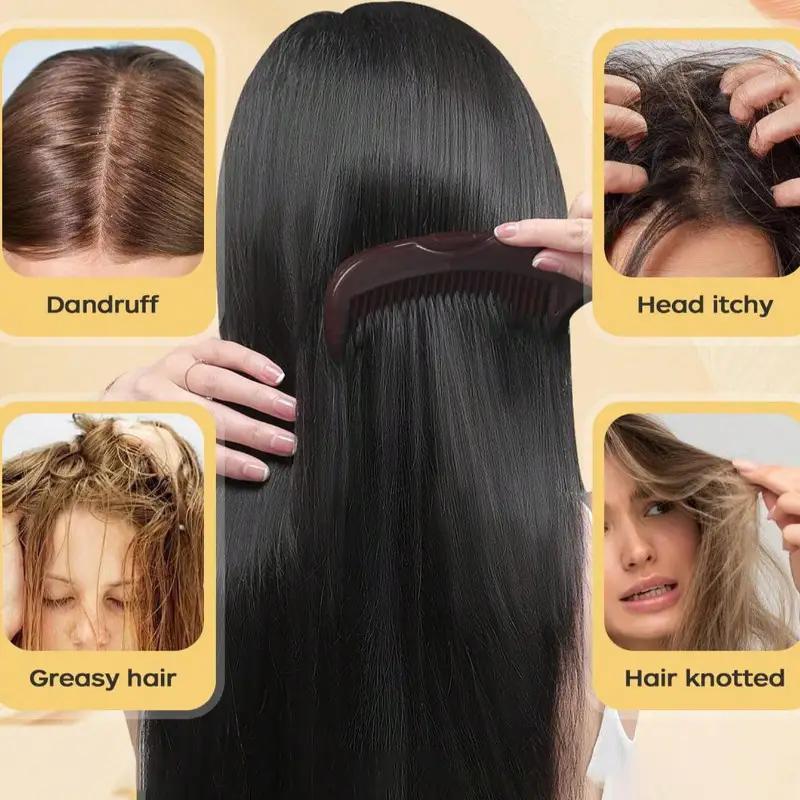 Oil Removing Energy Comb, Grooming Comb, Anti-dandruff Hair Care Tool, Suitable for Normal Hair Type, Abs Plastic Handle with Fine Teeth, Easy To Remove Oil and Untangle, Detangling Hair Brush