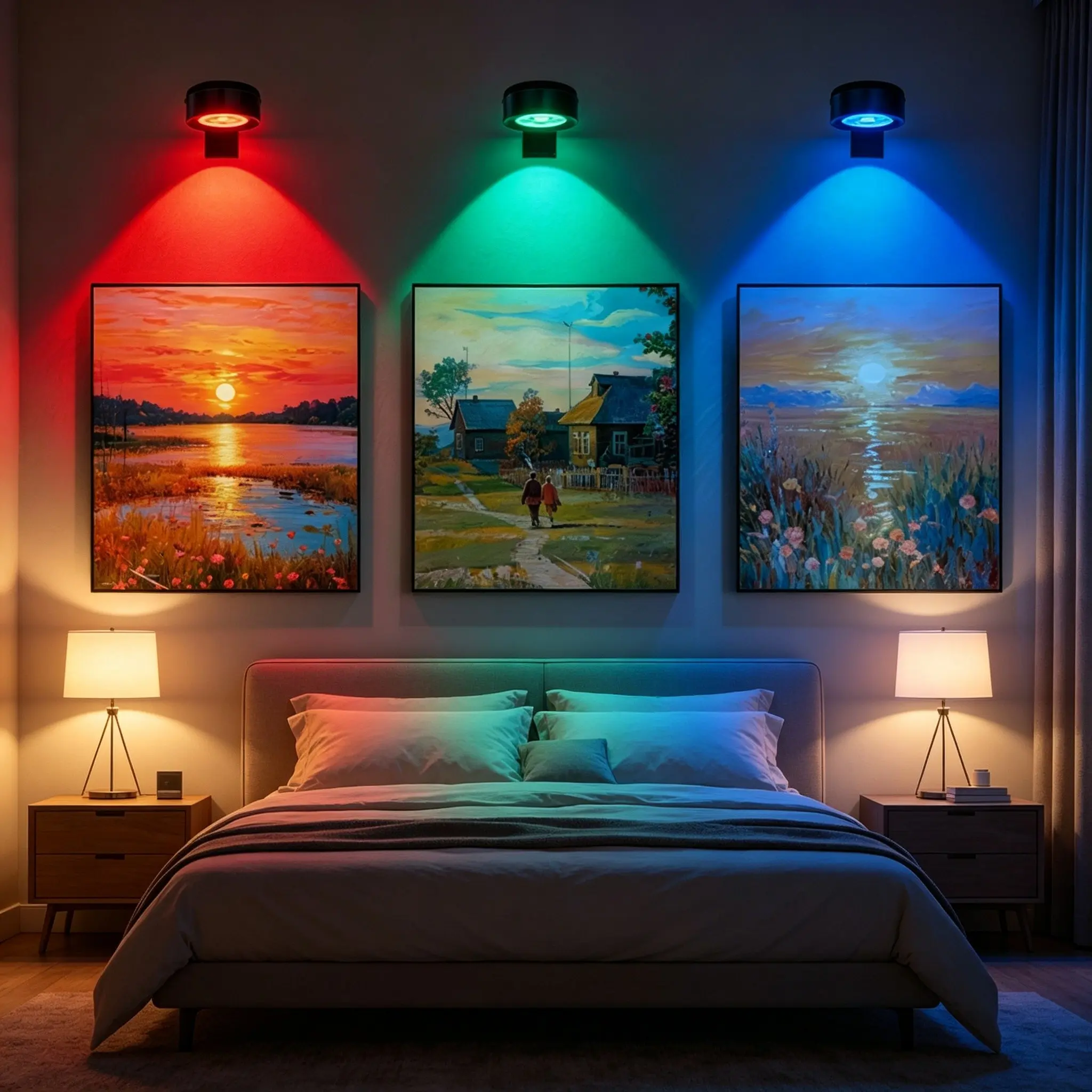 Smart Wall-Mounted LED Display Light, Adjustable 3 Colors with Timer, 13 Color Modes, RGB Dynamic Modes, Ideal for Home Decor, Decorative Wall Light