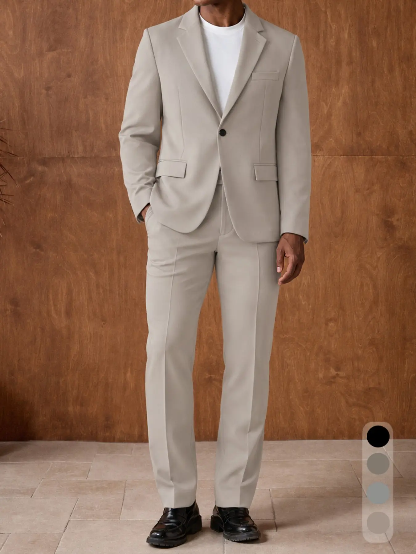 Men's Business Two-Piece Suit Set, Iron-Free Slim Fit Formal Wear, Perfect for Interviews and Parties, Versatile Western Costume