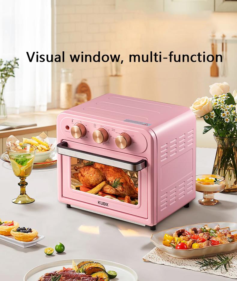 Baking enthusiasts are thrilled! Multifunctional Home Oven 15QT — Extra-large tabletop convection oven, air fryer bread unit, baking, reheating leftovers, no oil needed, stainless steel material, transparent observation window, healthy cooking, space-savi