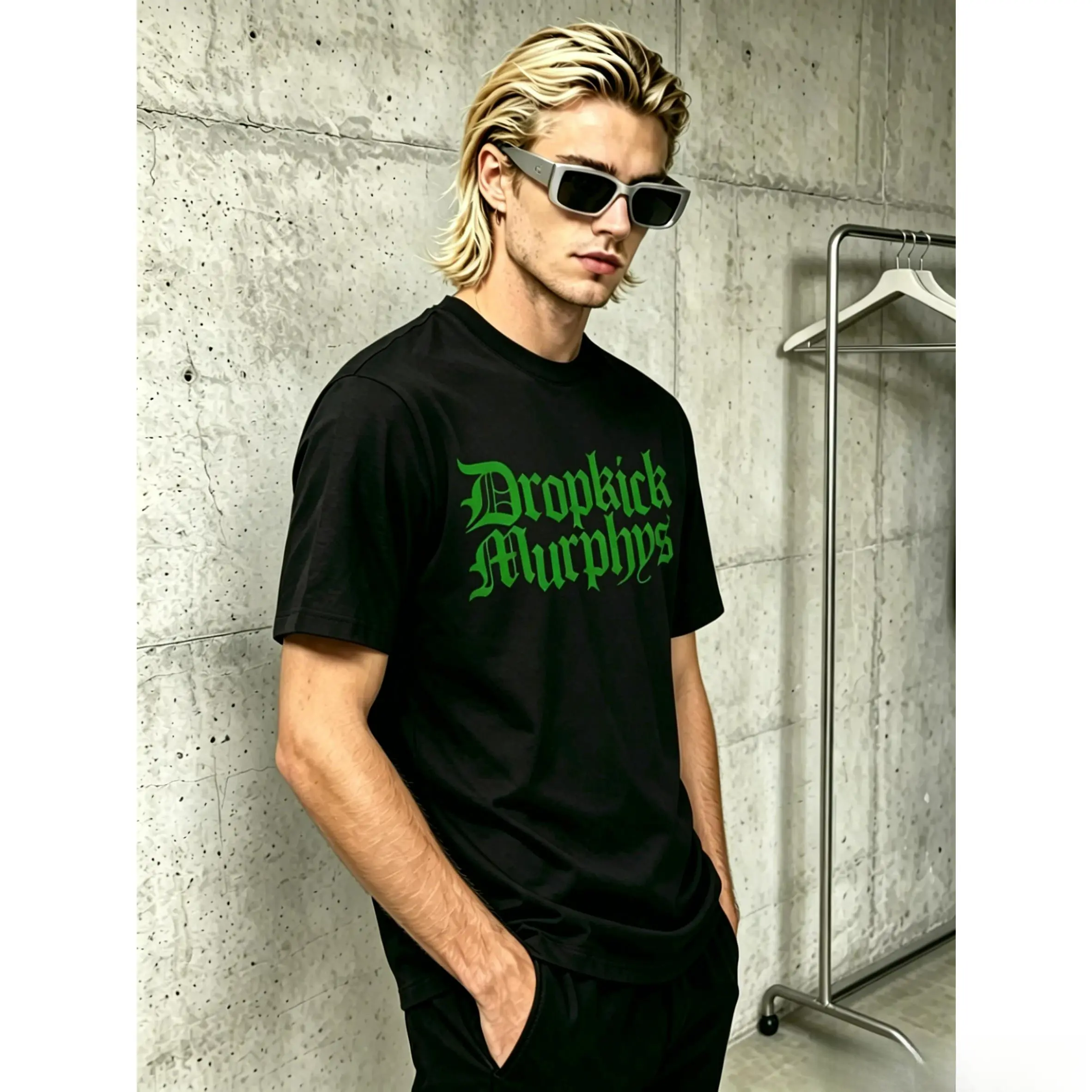 Lunar Rush Dropkick Murphys T Shirt Print on Front & Back Fighting Nazis Since 1996 Flogging Molly The Rumjacks Unisex Heavy Cotton T Shirt S-5XL