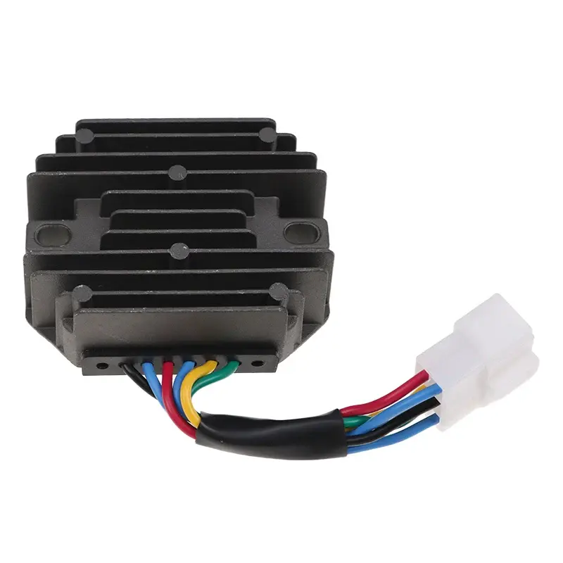 FridayParts 6 Wire 12V Voltage Rectifier Regulator 185516061 for Perkins Engine 400 Series