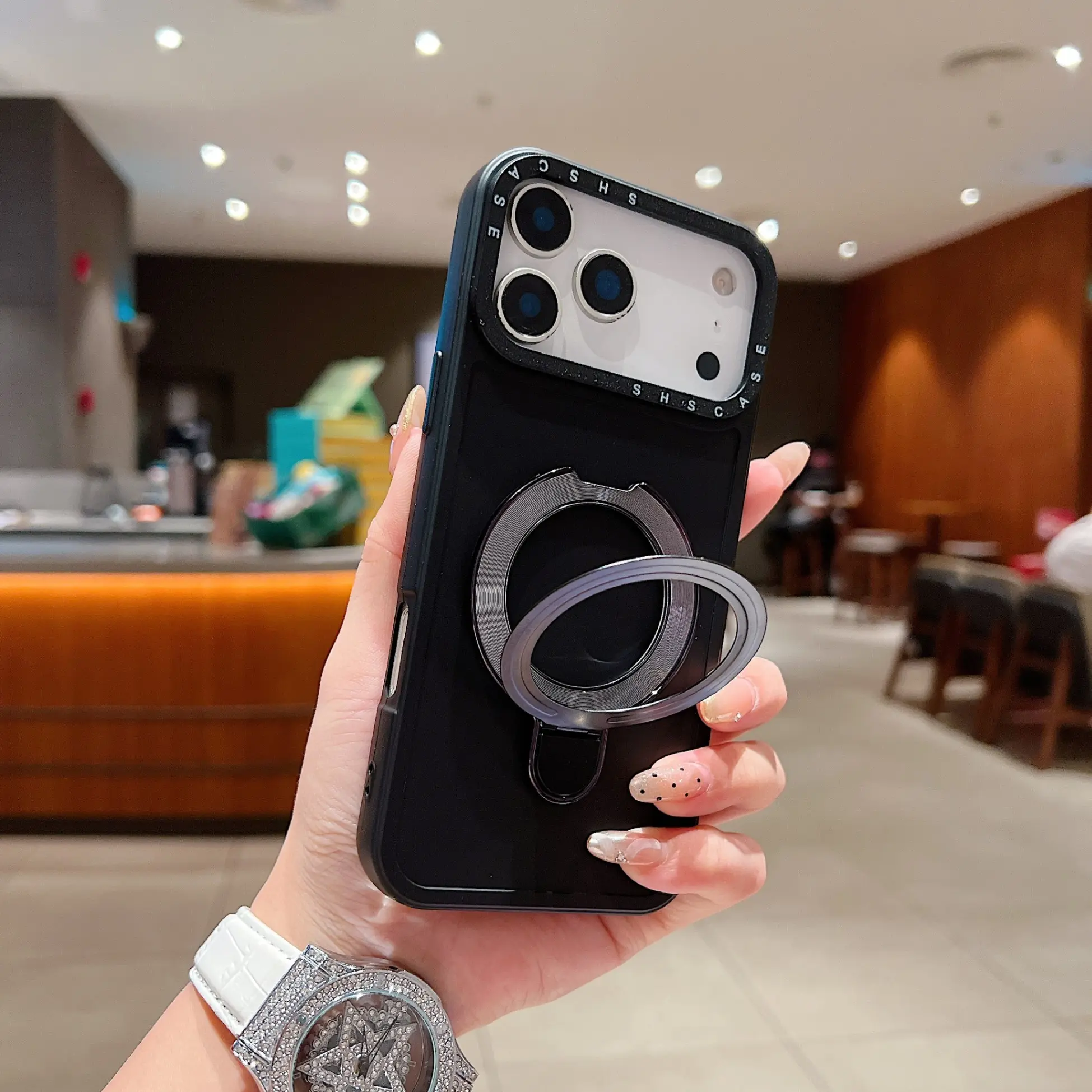 Magnetic Invisible Stand Matte Phone Case for iPhone X/XS/XR/11/12/13/14/15/16/17 Pro/pro Max, Anti-Drop, Magsafe, Wireless Charging