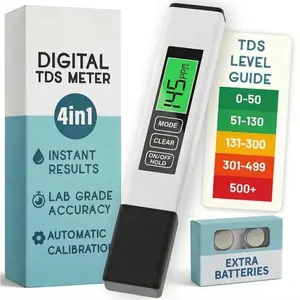 4-in-1 TDS Meter Digital Water Tester for Drinking Water | Accurate 0-9990 PPM EC & Temp Readings | Ideal for RO Systems, Aquariums, Pools -  for Professionals, Easy for Anyone