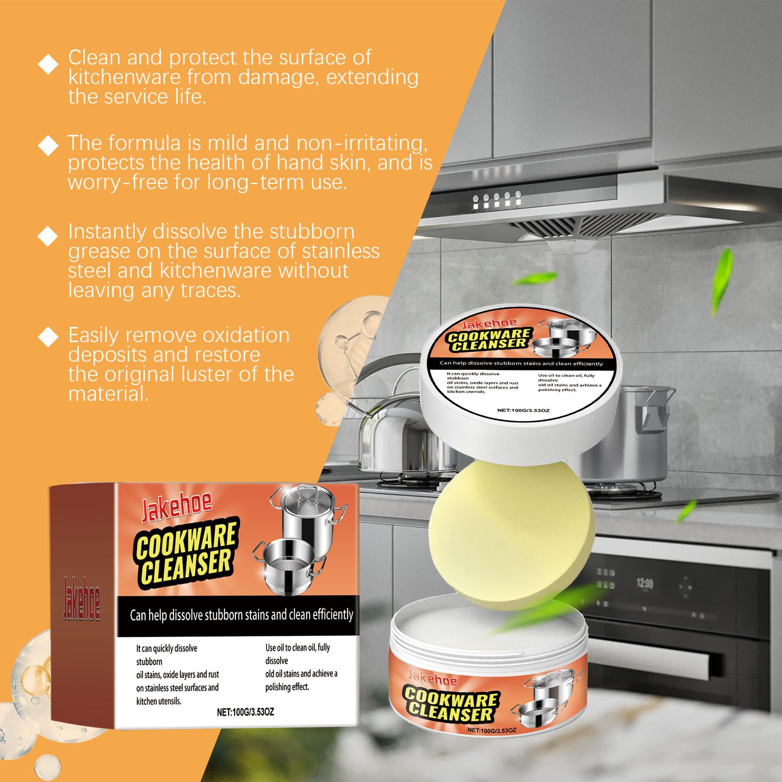 Cookware cleaning paste for household kitchen stainless steel cookware cleaning, rust removal, dirt removal, fragrance retention cleaning paste