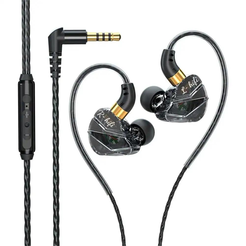 In-Ear Headphones with Volume Control, HiFi Sound Quality Sports Earbuds, Closed-Back Headphones with Condenser Microphone, 3.5mm Cable, Non-Rechargeable, Suitable for Running, Compatible with Mobile Phones.