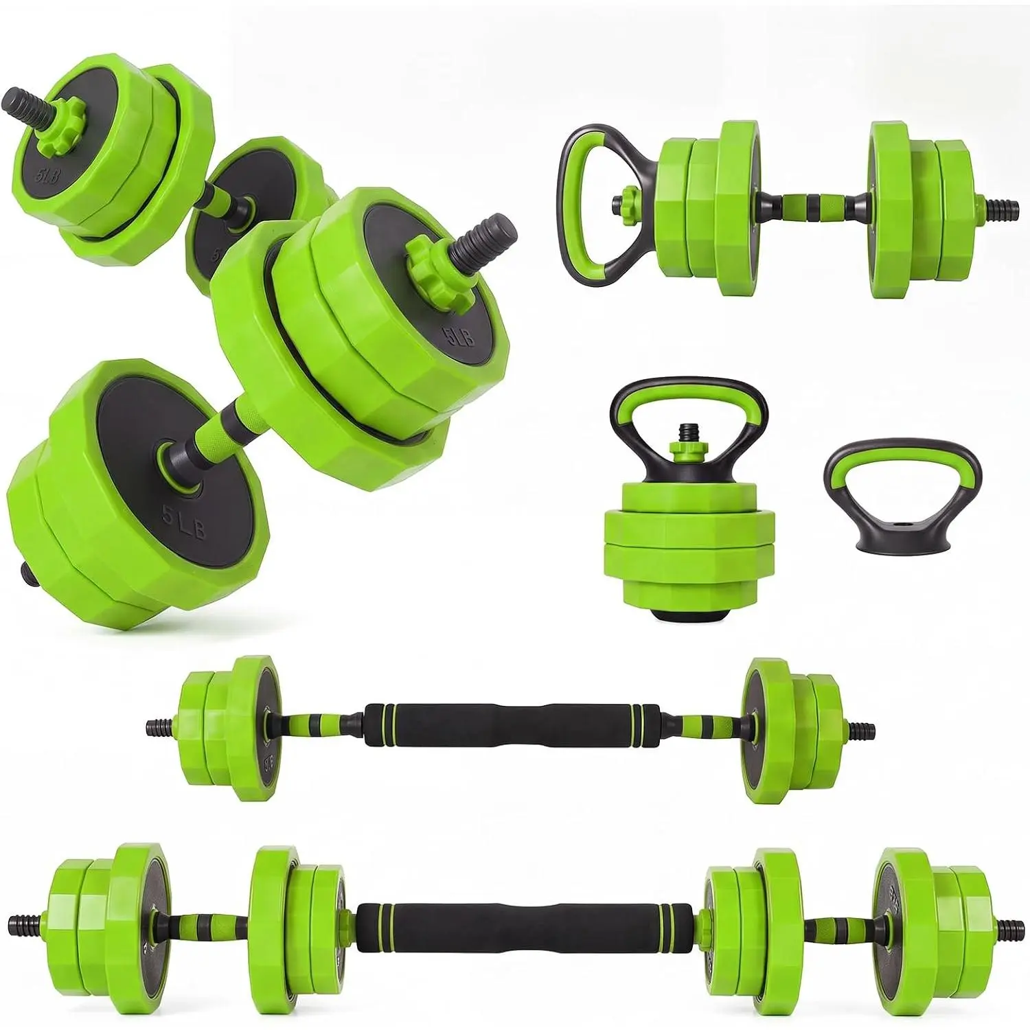 3-in-1 Adjustable Dumbbell Set, Up to 85 lb - Quick-Change Free Weights for Strength Training & Home Gym Workouts
