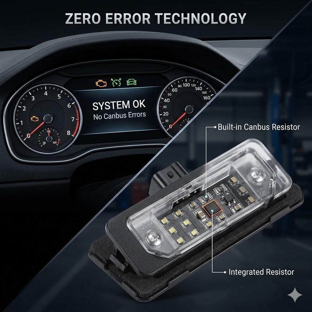 LED License Plate Light Assembly Compatible with Ford Mustang 2010-2014 Fusion 2006-2012 Taurus 2010-2019 Focus Flex Lincoln MKZ MKX MKS MKT Mercury Milan 2Pcs 6000K White Tag Lamp Replacement Plug and Play