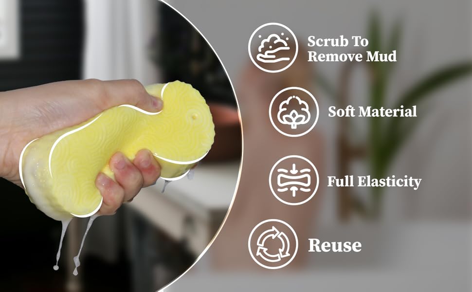 [2 count]Magic Exfoliating Bath Sponge, 3D Super Soft Exfoliating Bath Sponge, Skin Friendly and Reusable, Alternative to exfoliating Gloves, Random Color.Christmas gifts, New Year gifts, Black Friday