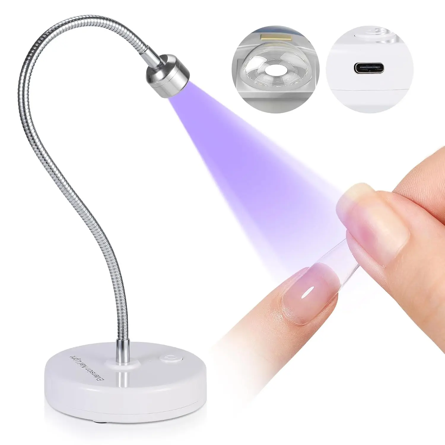 SAVILAND 12W 5s Flash Cure Gel Lamp Gooseneck U V Light for Nail Techs