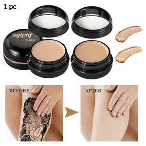 1PC full coverage concealer, Cosmetics Foundation, waterproof and sweat resistant, High Coverage Body Makeup Concealer, Lasting Concealer, covers tattoo scars, blemishes and natural makeup effect