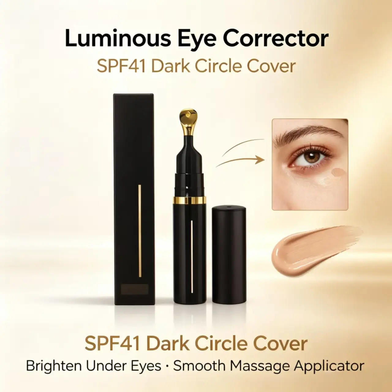 Daily Nourishing Under Eye Concealer Cream - Natural Tone, Hydrating, Light-Texture, Revitalizing, Non-Crease Eye Primer for Dark Circle Coverage