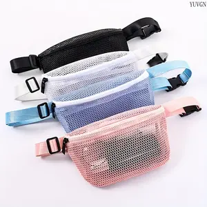 Stylish Functional Mesh Fanny Pack, Lightweight Breathable Belt Bag for Sports Travel Daily Leisure