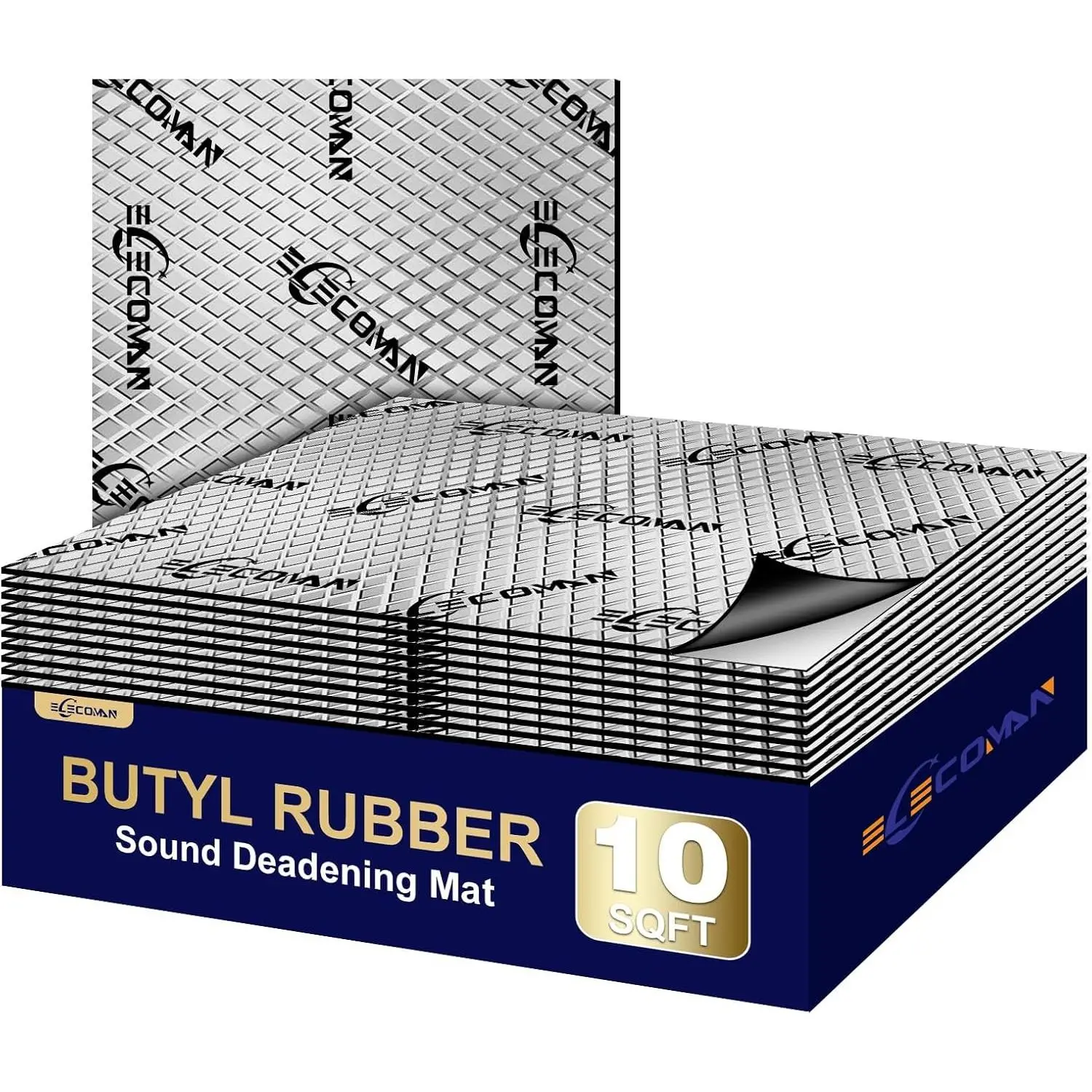 Car Sound Deadening Mat-80 mil 10 sqft Sound Deading Material - Butyl Automotive Sound Deadener, Audio Noise Insulation and Vibration Dampening