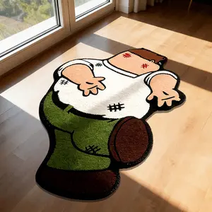 Creative Irregular Shape Rug, Soft Plush Modern Style Carpet, Fun Home Decor Mat, Living Room Bedside Door Mat, Textile Cut Pile