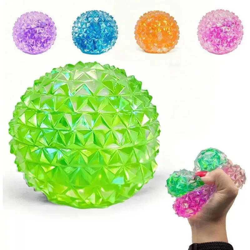 Multicolor Textured Ice Stress Balls - Quiet Squeezing Unisex Sensory Fidget Toys with Safe Materials, Kawaii Soft Creative Holiday Gift for Halloween/Christmas, Rare Mystery Gift Box for Teens