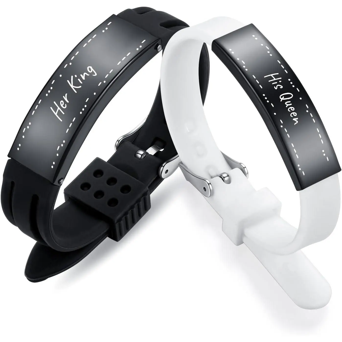 Couple Bracelet Set-Matching Bracelets for Couples with Morse Code I Love You Love Quote Relationship Bracelets for Him and Her-Valentine's Day