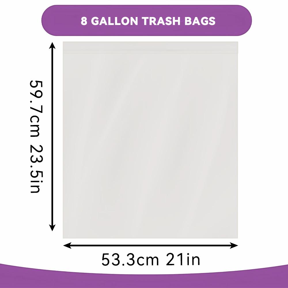 Box Of 270 Bags 8 Gallon Expandable Plastic Disposable Garbage Bags-Super Strong, Leak-Resistant Trash  bag, Odor-Proof For Bedroom, Kitchen, Living Room, Outdoor, And Toilet Use - Convenient And Sanitary Waste Solution