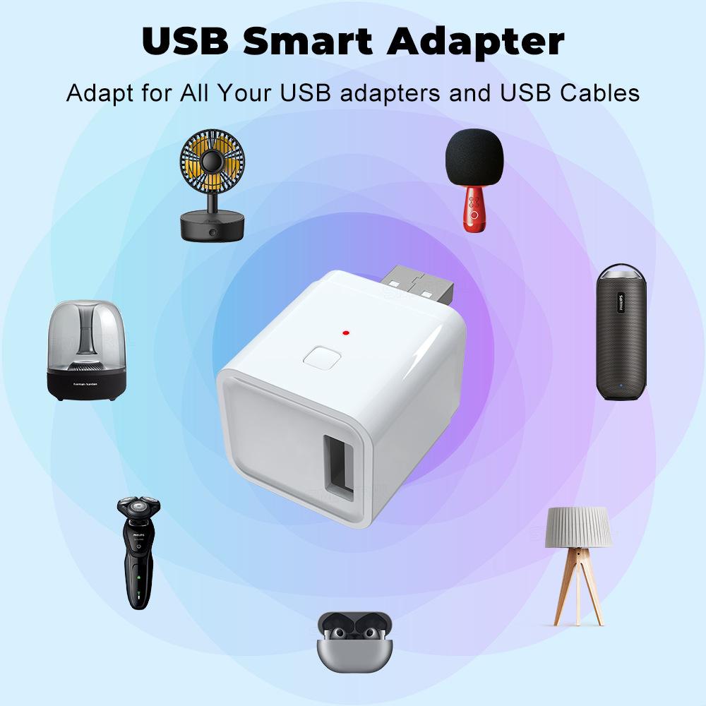 Smart Micro USB Adaptor Switch 5V, WiFi Mini USB Power Adaptor Compatible with Alexa Hey Google for Home Automation