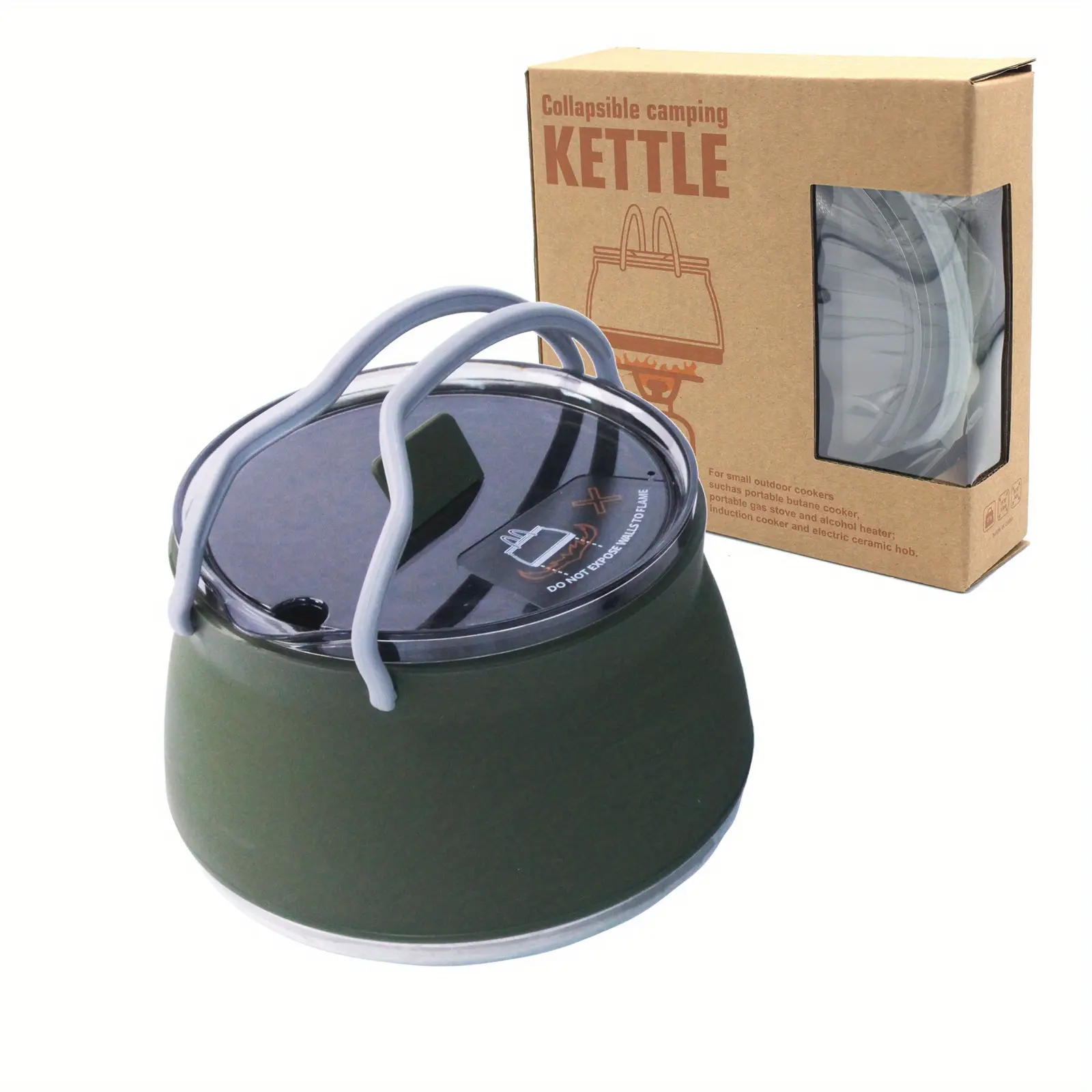 33Oz Food-Grade Silicone Collapsible Kettle, Ultra-Light And Portable Cookware, Suitable Outdoor Travel, Camping, Hiking, Trips