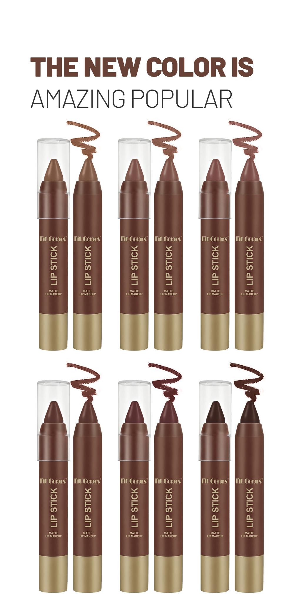 Erinde Matte Lipstick Crayon for Women, Warm Reddish Brown 24 Hour Lipstick Lip Liner Pencil, Neutral Lip Stick Long Lasting Waterproof, Vegan & Cruelty-Free