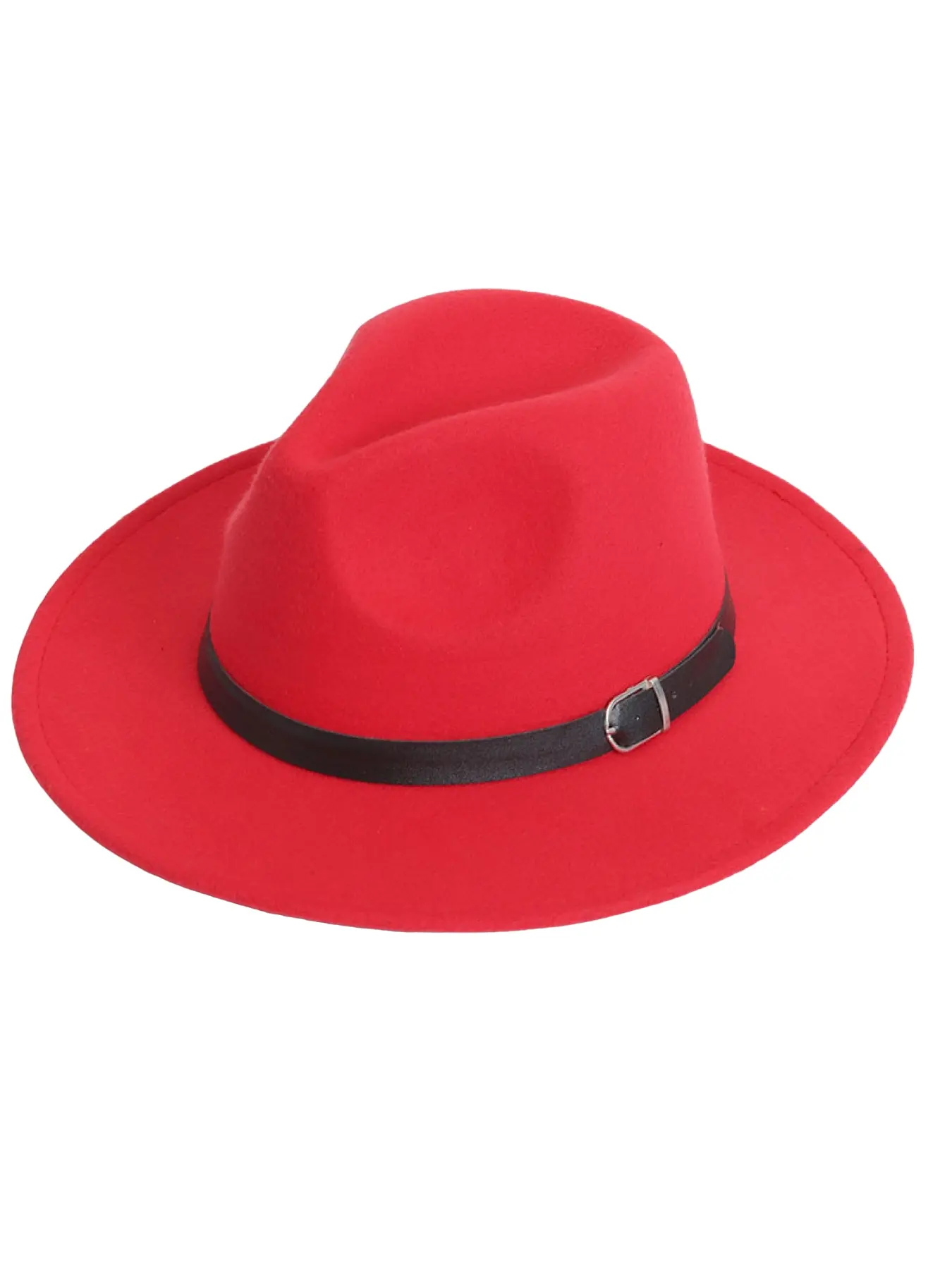 Solid color felt hat, British retro jazz hat, casual trendy hat, men's and women's flat brimmed gentleman's hat, flat top hat, Fashionable Hats
