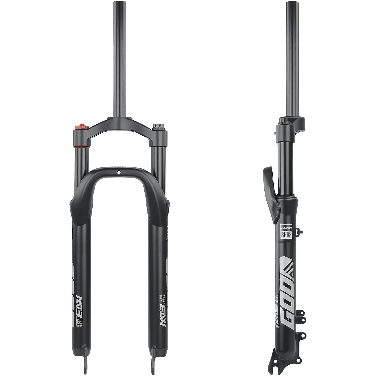 20/26 x 4.0 Front Fork 28.6 mm Straight Tube 9 mm QR for Fat Tire Mountain Snow E-Bike Suspension Fork