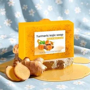 Turmeric Brightening Soap for Gentle Deep Cleansing and Moisturizing, Face and Body Cleanser for All Skin Types, Unisex Daily Skincare Soap