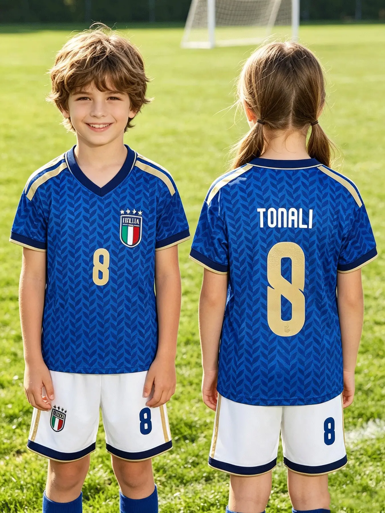 Football Set, Unisex Quick-Dry Short Sleeve and Shorts, Casual Loose-Fit Suit, All over Print, Ideal for Training and Fans