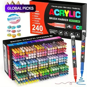 Guangna 240 Color Acrylic Markers Set, Professional Art Supplies for Drawing & Painting, Ideal Gift for Artists & DIY Enthusiasts #GLOBAL PICKS