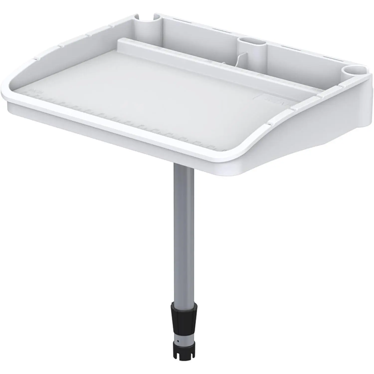 Bait Cutting Board Table (18.25” by 14.75” Surface) with Two Rod Holders, Fish Cleaning Fillet Station for Boat with Mount Plier Storage, Knife Slot and Built-In Measuring Ruler (Small)
