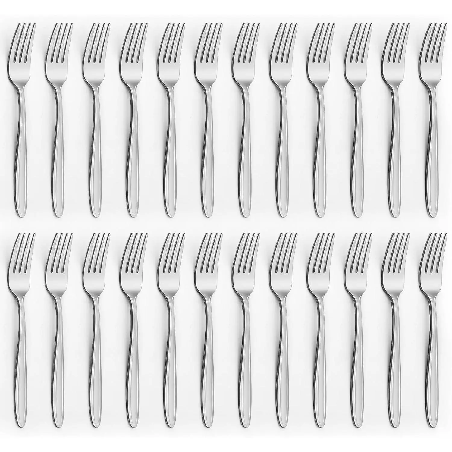 24- Stainless Steel Dinner Forks Silverware - 7.8 Inch  Dinner Forks Set of 24, Forks Set, Flatware Forks for , Kitchen or Restaurant, Mirror Polished, Dishwasher Safe