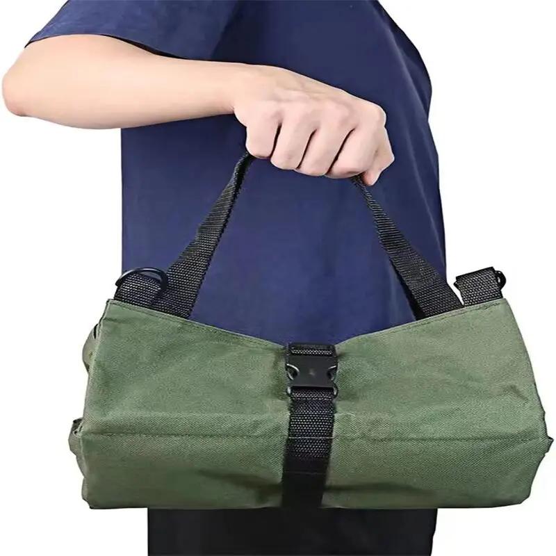 Tool Bag Organizers - Small Tool Bag With Detachable Pouches , Heavy Duty Roll Up Tool Bag Organizer With 6 Tool Pouches