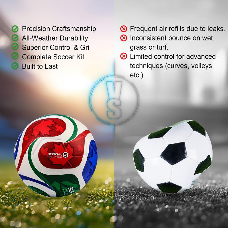 Soccer Goalie Goalkeeper Gloves and Soccer Ball for Youth & Adult, Size 6-10, Enhanced Latex Palm Grip, Breathable Knitted Fabric, Suitable for Game & Training