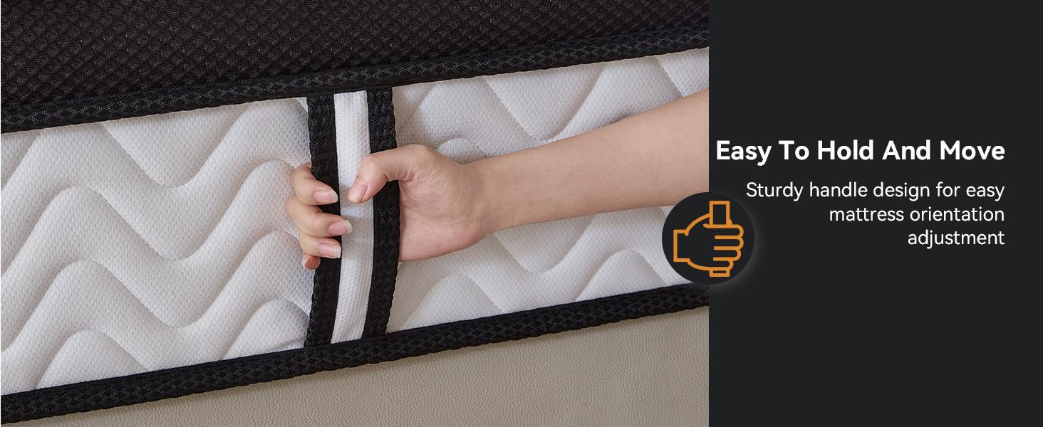 Queen Mattress 12 Inch, Queen Size Memory Foam Mattress in a Box, Hybrid mattresses with Independent Pocket Coils for Motion Isolation & Silent Sleep, Medium Firm,CertiPUR-US,100 Nights Trial