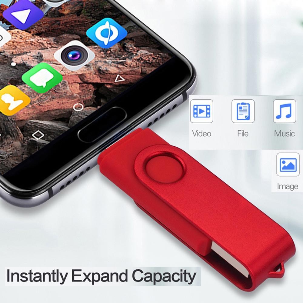 USB Flash Drive, 2-in-1 USB 3.0/Type-C OTG Memory Stick (1 Pc), Thumb Drive External Storage for Android Smartphones, PC, Mac and Laptops
