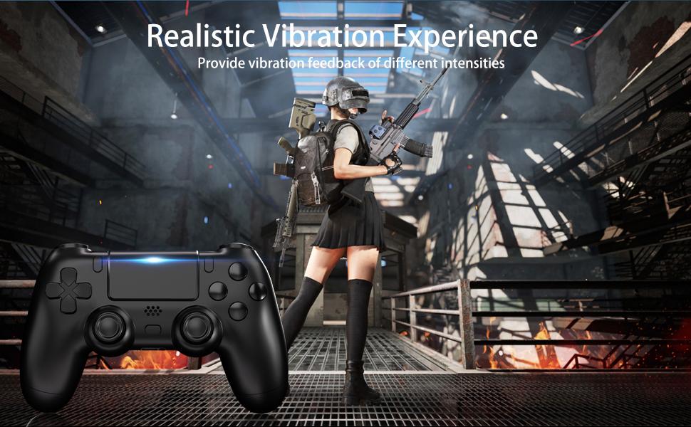 YUYIU Controller for PS4 Wireless Game Controller, Six-AxisHigh.Performance Dual Vibration, with USB ChargingCable, Compatible with Slim/Pro/Pc GamingAccessories