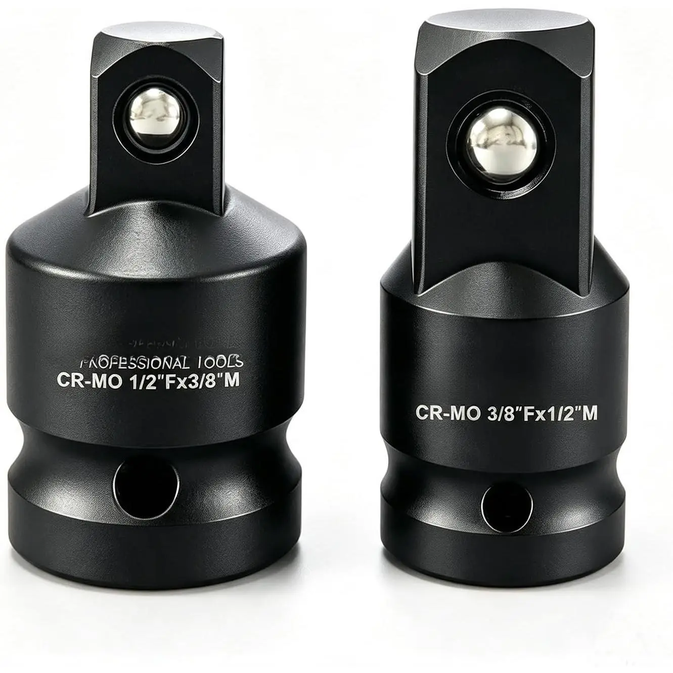 Socket Adapter Set, 3/8 to 1/2 & 1/2 to 3/8 | 1/2" to 3/8" & 3/8" to 1/2" Adapter/Reducer | Cr-Mo Steel | Rust-Resistant | For  Wrench, Ratchet, Drill