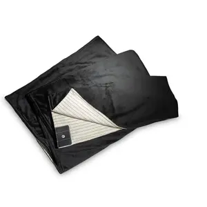 Earth Grounding Blanket, 40 x 60 inches, with 15 ft Grounding Cord for Earthing, Black