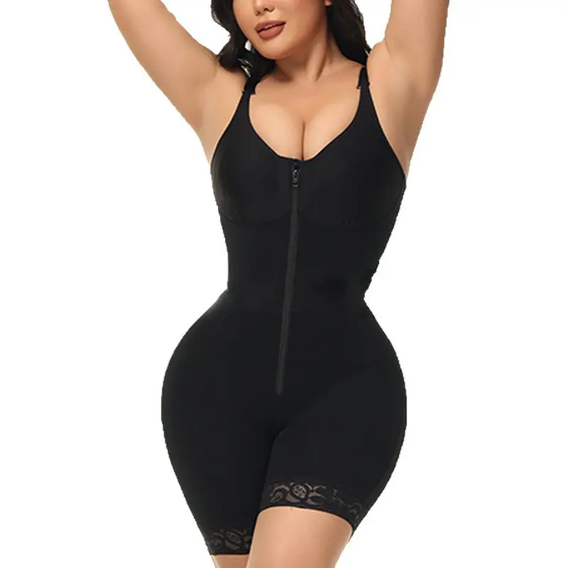 Women’s YIANNA Fajas Colombianas shapewear Tummy Control Butt Lifter Shaper with Zipper Crotch detachable shoulder strap