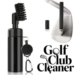 Golf Club Cleaning Kit, 1 Set Golf Club Cleaner & Groove Sharpener, Golf Accessories, Suitable for U & V Grooves Golf Water Brush with Retractable Clip Hold 5oz of Water