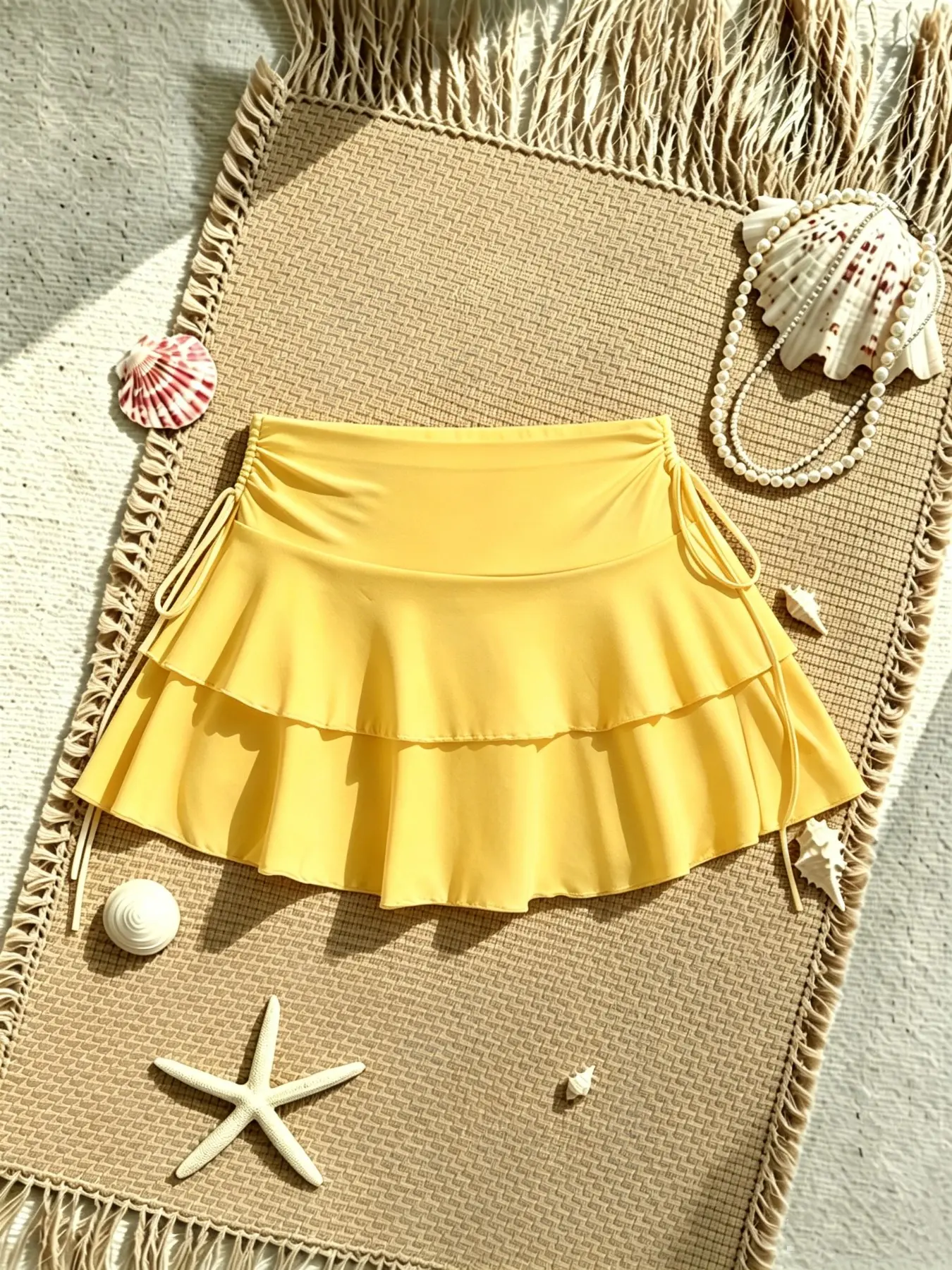 Women's A-Line Short Skirt, Loose Feeling Skirt, Fashionable Loose-Fit Solid Color, All-Seasons Casual Dress, Perfect for Office, Vacation, Campus Style