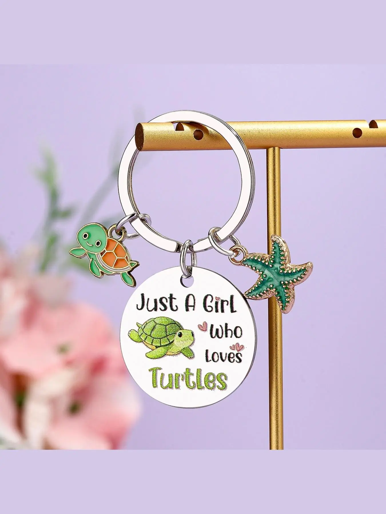 Turtle Gifts for Women, Sea Turtle Keychain, Turtles Gifts for Turtle Lovers, Fun Birthday Christmas Presents, Tortoise Animal Theme Gift